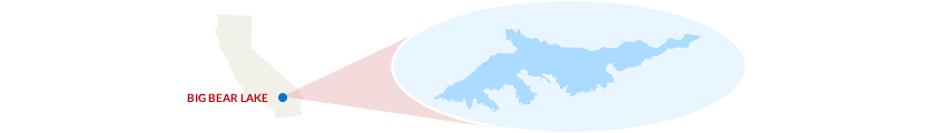 Where is Big Bear Lake in California? graphic